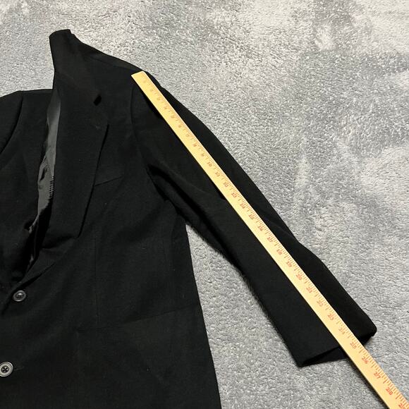 Banana Republic Made In Italy Blazer Jacket Mens 44R Black Wool Cashmere - Picture 11 of 11